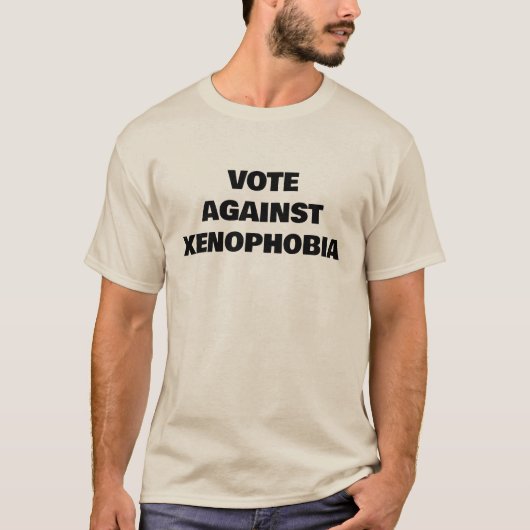 T - Shirt gegen Fremdenfeindlichkeit (Vorderseite)