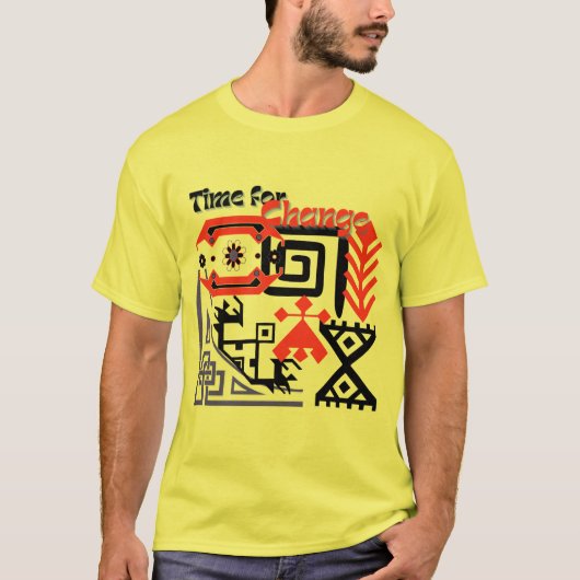 T - Shirt gemustert gelb (Vorderseite)