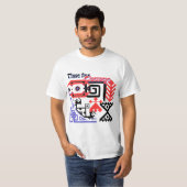 T - Shirt gemustert weiß (Vorne ganz)