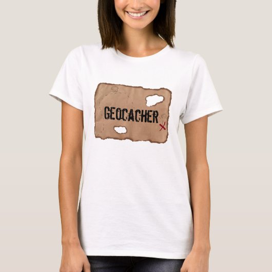 T - Shirt: Geocacher (Schatzkarte) T-Shirt (Vorderseite)