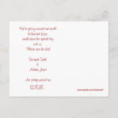 T - Shirt, Geschenke, Sticker und Gefallen von Red Ankündigungspostkarte (Rückseite)