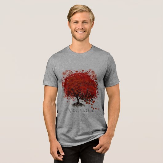 T - Shirt, Geschenke, Sticker und Gefallen von Red Tri-Blend Shirt (Vorderseite voll)