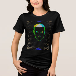 T-Shirt Gesicht Tri-Blend Shirt