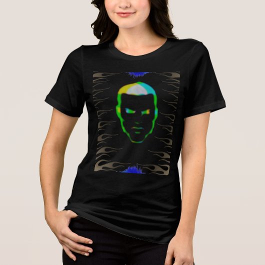 T-Shirt Gesicht  Tri-Blend Shirt (Vorderseite)