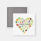 T - Shirt gesunder Lebensführung Magnet (Vorderseite/Rückseite)