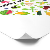 T - Shirt gesunder Lebensführung Poster (Ecke)