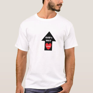 T - Shirt Gods Way Liebe Arrow Heart