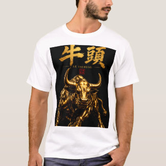 T-Shirt Golden Bull Japan – Kanji-Design "牛頭"