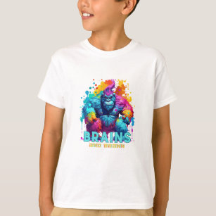T-Shirt: Gorilla Synthwave Graffiti K T-Shirt