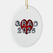 T-SHIRT Grad 2025 Keramik Ornament (Rechts)