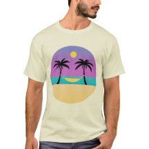 T Shirt grafische Logo-Abbildung Hawaiian Sunset
