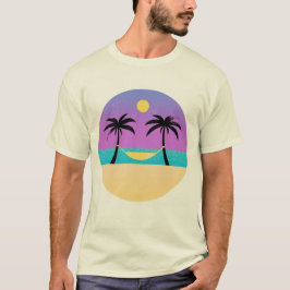 T Shirt grafische Logo-Abbildung Hawaiian Sunset
