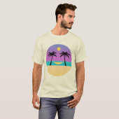T Shirt grafische Logo-Abbildung Hawaiian Sunset (Vorne ganz)