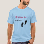 T - Shirt - Granpa und Baby-Footprints (Vorderseite)