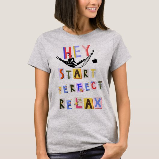 T - Shirt grau mit farbigen Schriften (Vorderseite)