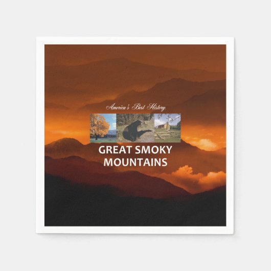 T-SHIRT Great Smoky Mountains Napkins Serviette (Vorderseite)
