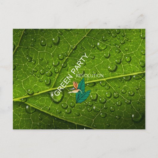 T-SHIRT Green Party Postkarte (Vorderseite)