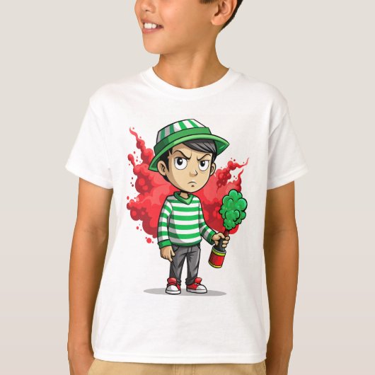 t Shirt Green Smoke Vibes (Vorderseite)