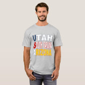 T - Shirt gris pour home DESIGN USA (Vorne ganz)