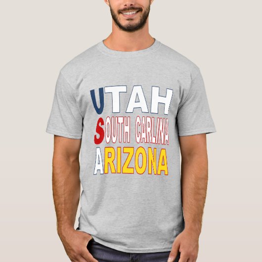T - Shirt gris pour home DESIGN USA (Vorderseite)