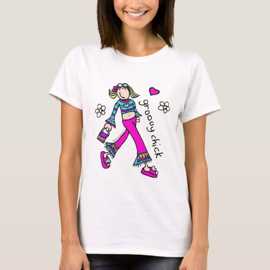 t-shirt groovy chick Available now (Vorderseite)