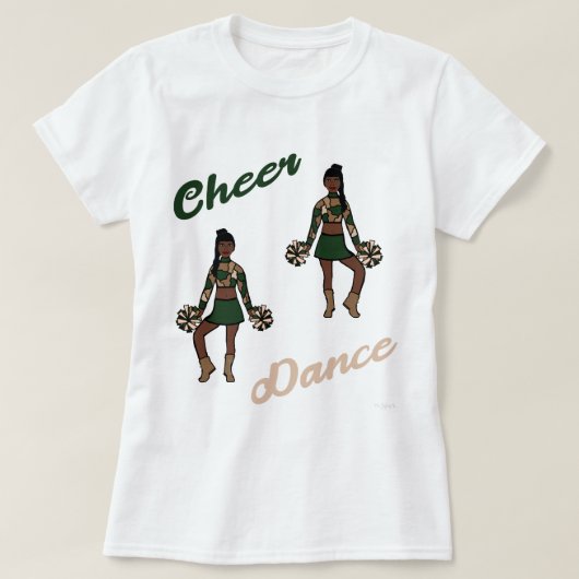 T - Shirt Grün Camouflage (Cheer/Tanz) (Design vorne)