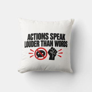 T-Shirt "Handlungen zählen mehr als Worte" Kissen
