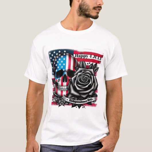 T - Shirt Happy 4 JULY (Vorderseite)