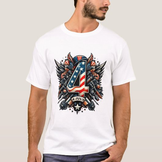T - Shirt Happy 4 JULY (Vorderseite)