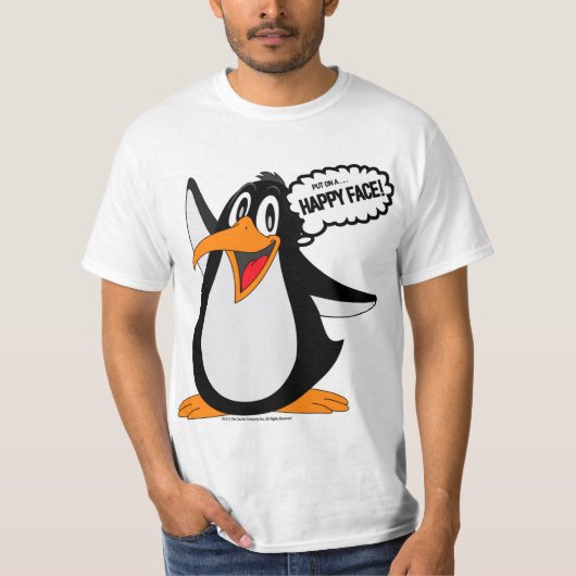 T - Shirt "Happy Face Penguin" (Vorderseite)
