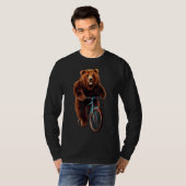T - Shirt - Happy Grizzly Bär Rad Mountain Bike (Vorne ganz)
