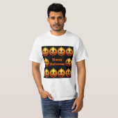 T - Shirt Happy Halloween Pumpkins (Vorne ganz)