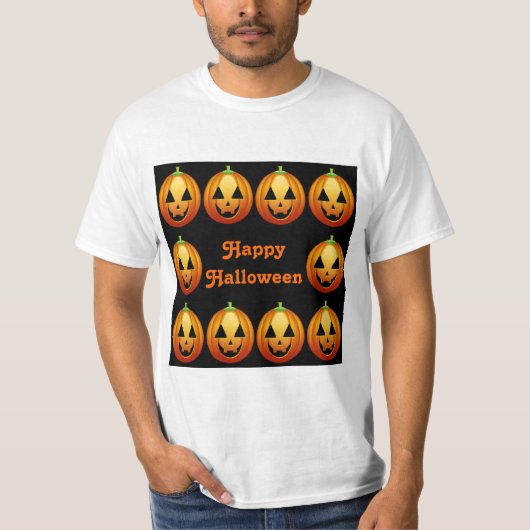 T - Shirt Happy Halloween Pumpkins (Vorderseite)