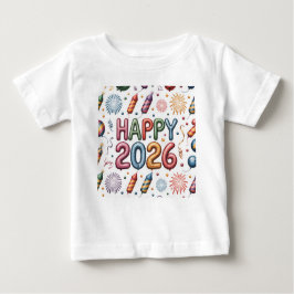 T-Shirt-Happy New Year 2026 Matching Family Baby T-shirt