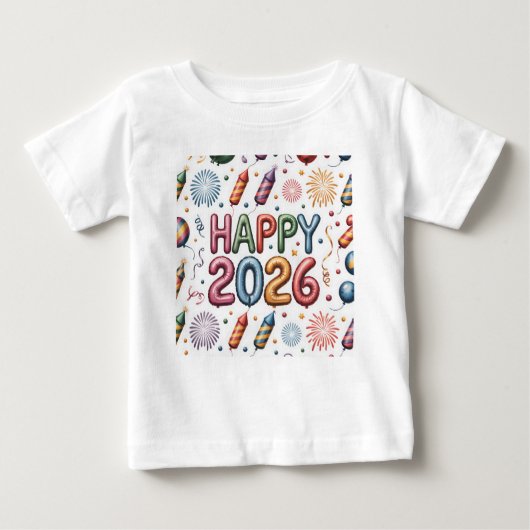T-Shirt-Happy New Year 2026 Matching Family Baby T-shirt (Vorderseite)