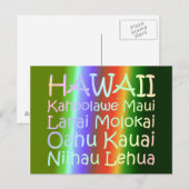T-Shirt Hawaii Postkarte (Vorne/Hinten)