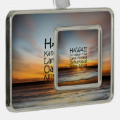 T-SHIRT Hawaii Rahmen-Ornament Silber (Rechts)