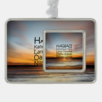 T-SHIRT Hawaii Rahmen-Ornament Silber