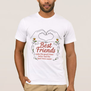 T-Shirt „Herz-Hände beste Freunde“