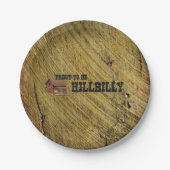 T-Shirt Hillbilly Proud Pappteller (Vorderseite)