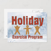 T-SHIRT Holiday Übungsprogramm Feiertagspostkarte (Vorne/Hinten)