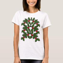 T - Shirt - Holly-Blätter und Berries