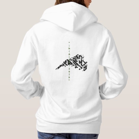 T - Shirt Hoodie "White Long Sleeve Sweater" (Rückseite)