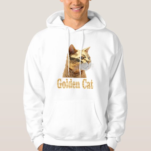 T - Shirt Hoodli Golden Cat (Vorderseite)