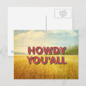 T-Shirt Howdy Postkarte (Vorne/Hinten)