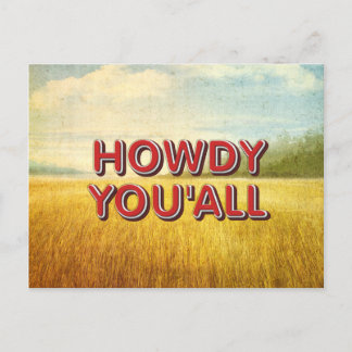 T-Shirt Howdy Postkarte