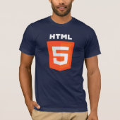 T - Shirt HTML5 (auf dunklem T - Shirt) (Vorderseite)
