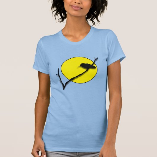 T - Shirt - Hummingbird am Zweig (Vorderseite)