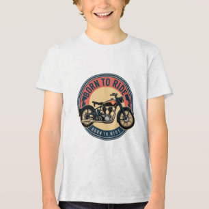 T - Shirt/Hunde Vintages Fahrrad - Geboren zum Fah Tri-Blend Shirt