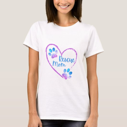 T-Shirt Hundet Rettungs-Mama (Vorderseite)